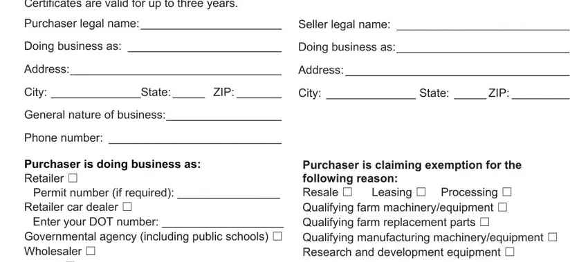 Find out how to fill out Exemption Certificate Sales Form step 1