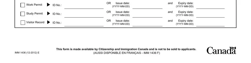 Study Permit, ID No, and ID No inside imm 5292 form pdf