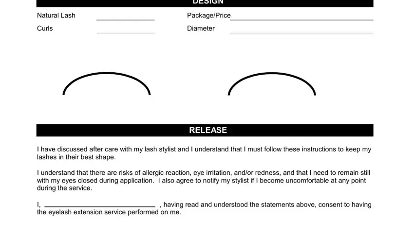 lash extension consultation form conclusion process shown (stage 2)
