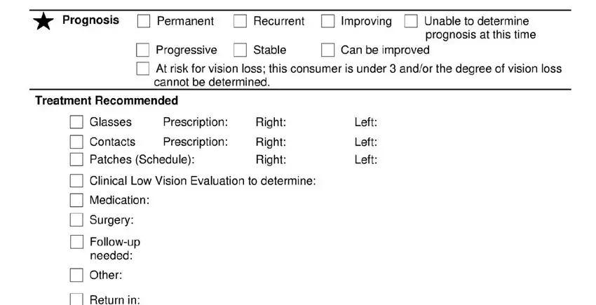eye check up report format conclusion process outlined (step 4)