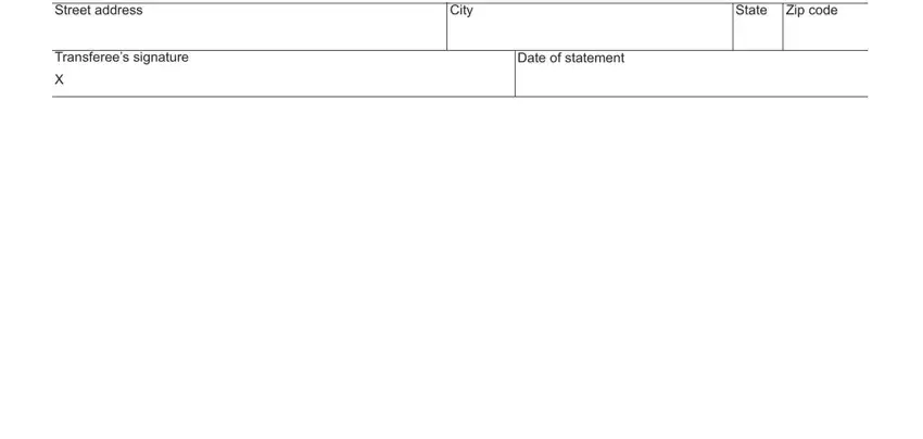 City, State, and Zip code of utah odometer disclosure statement