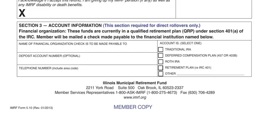 How one can fill out imrf new enrollment form step 4