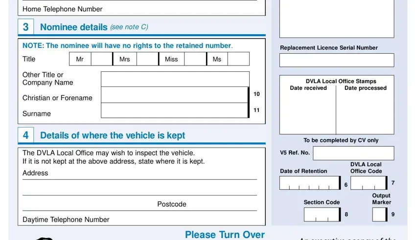 NOTE The nominee will have no, The DVLA Local Office may wish to, and Home Telephone Number of dvla v778 form download