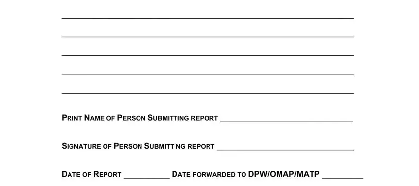 Part no. 4 of filling out pa incident report form printable