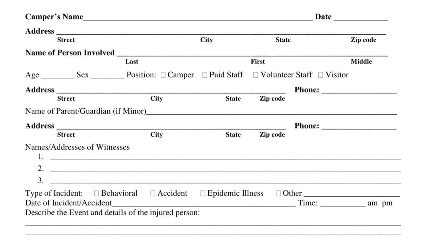 Best ways to complete incident report form printable step 1
