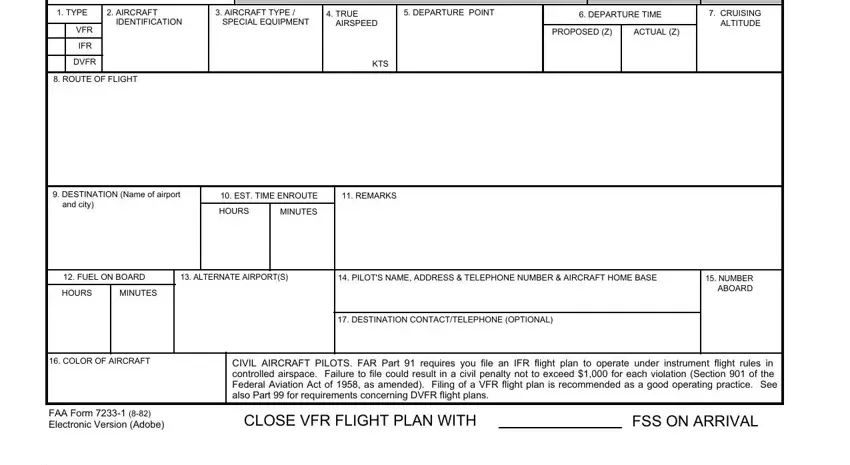 printable flight plan form completion process outlined (step 1)
