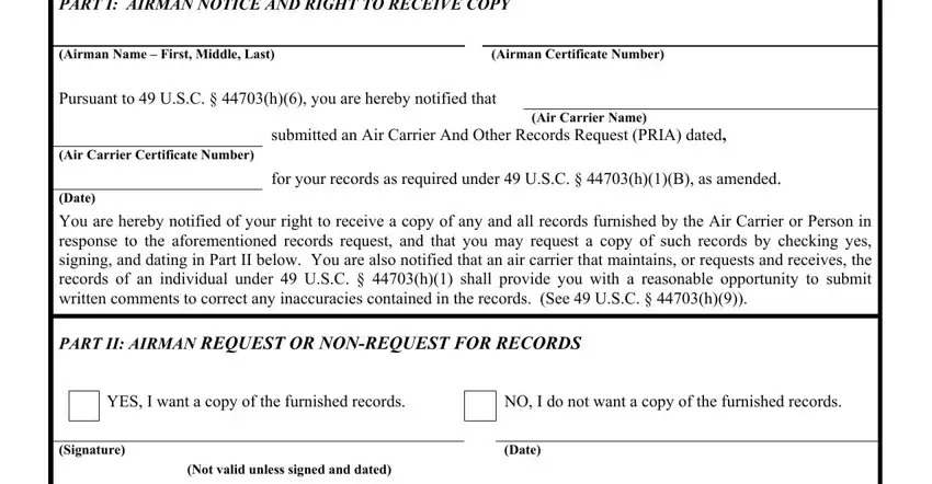 How to fill in faa form 8060 11a part 1