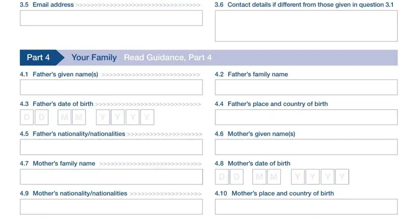 A way to prepare how to form family permit step 4