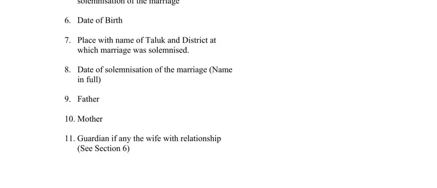 Completing section 2 in indian marriage certificate pdf download