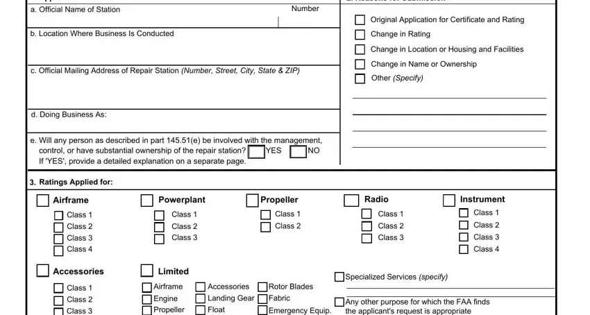 Filling out part 1 of faa form 8310 3 pdf