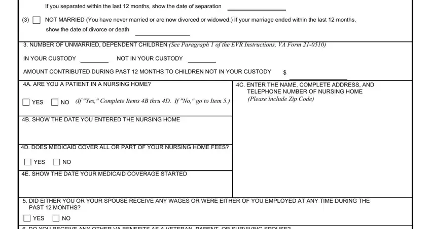 Filling in section 2 of va form 21p 0516 1