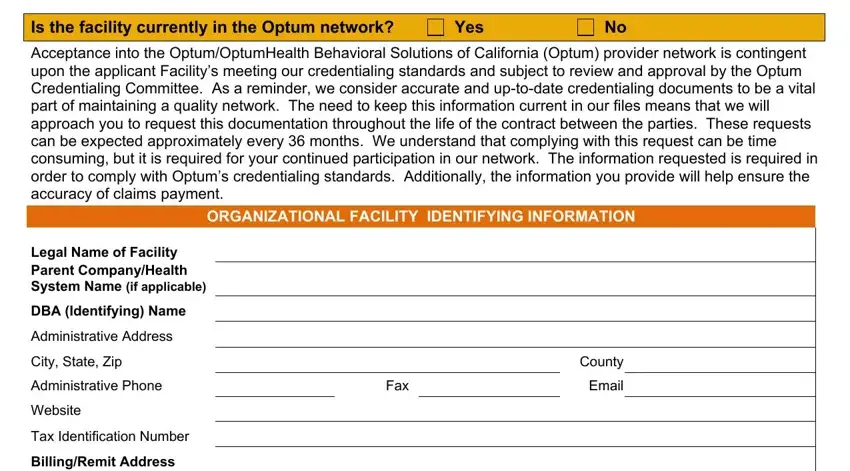 Filling in section 1 of optum cred