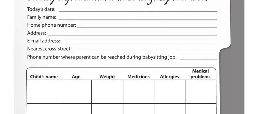 The right way to fill out babysitting parent interview form portion 1