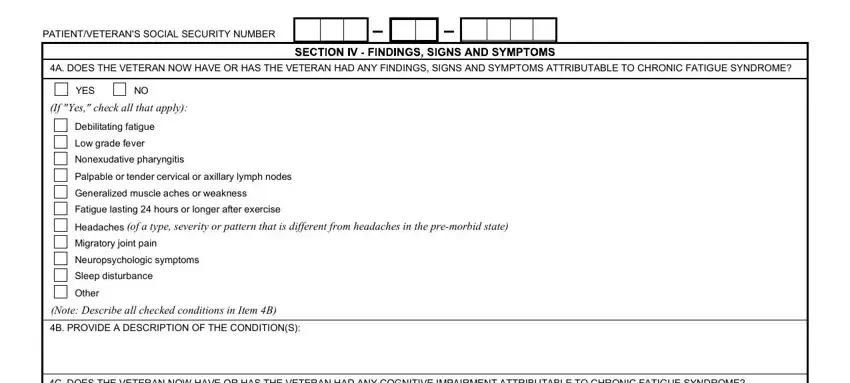 Step no. 3 for filling out va form 21 0960n 1 fillable