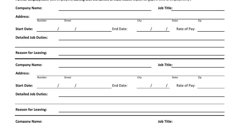 Step number 3 for filling in fareway job application form