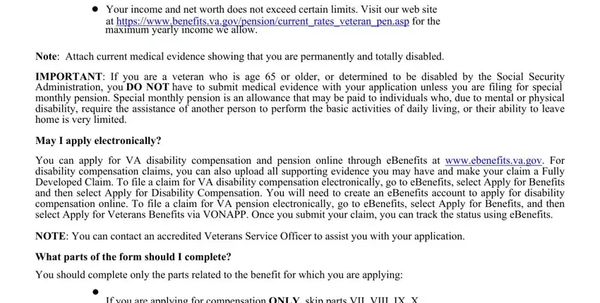 department of veterans affairs forms completion process detailed (portion 1)