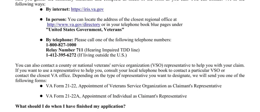 Tips to fill out department of veterans affairs forms part 2