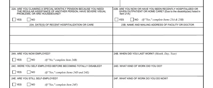 Filling in section 5 of form 21 527ez