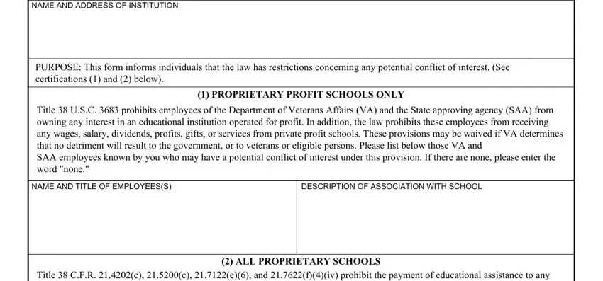 form 22 1919 proprietary schools conclusion process clarified (portion 1)