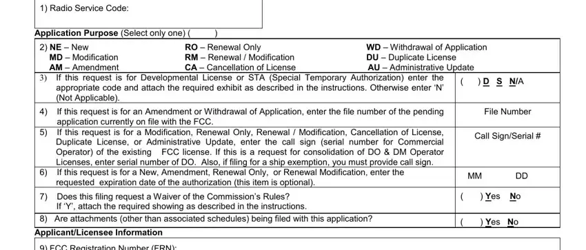 Guidelines on how to complete fcc forms portion 3