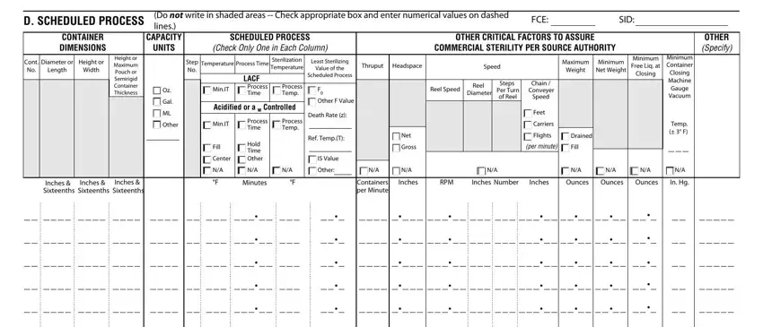 Filling in section 3 in tumble form fda blank