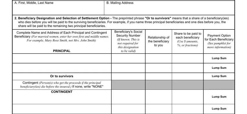 Guidelines on how to fill out va form 29 4364 printable portion 1