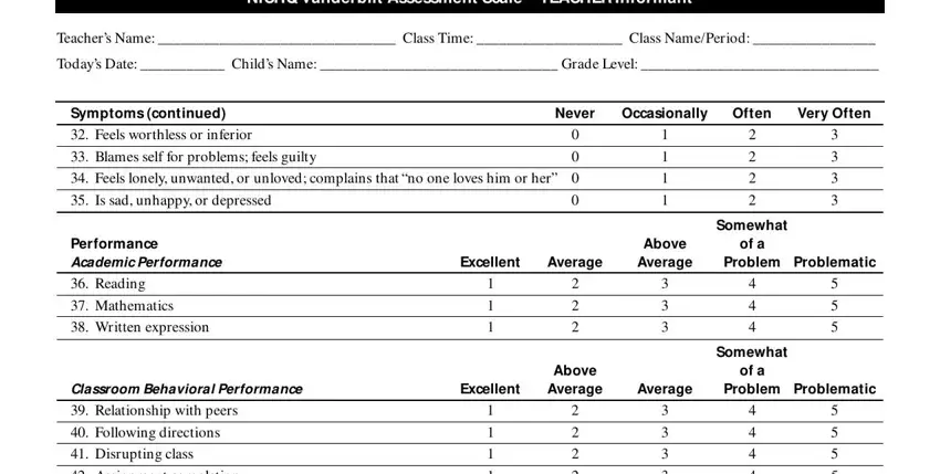 vanderbilt assessment scale conclusion process described (part 3)