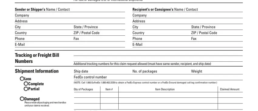 Find out how to fill out fedex claim form pdf part 1