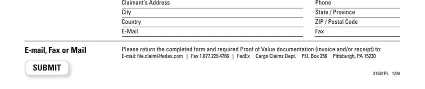 The best way to fill out fedex claim form pdf part 3