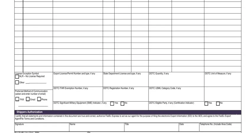 Completing segment 2 of fedex aes