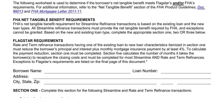 fha refinance netting authorization writing process shown (portion 1)