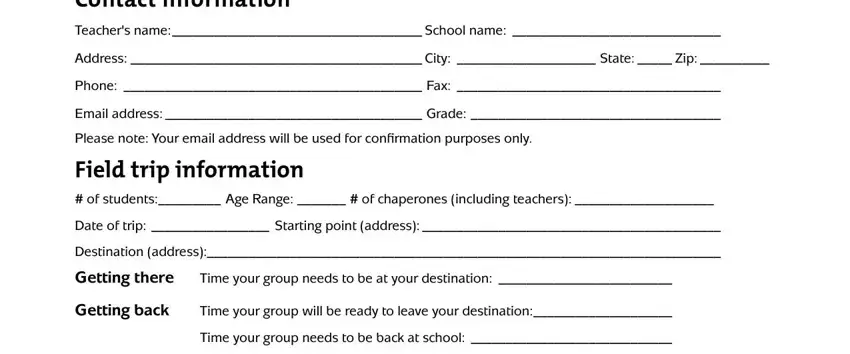 field trip forms writing process described (part 1)
