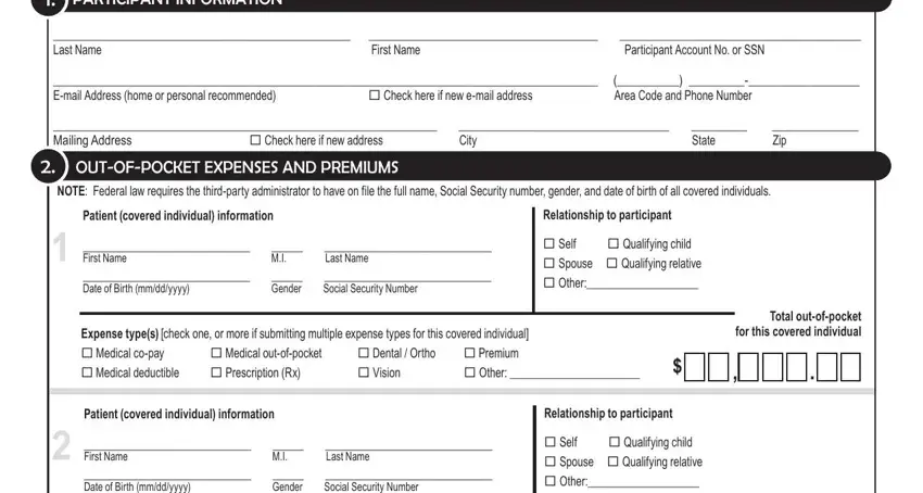 Filling in segment 1 in veba reimbursement