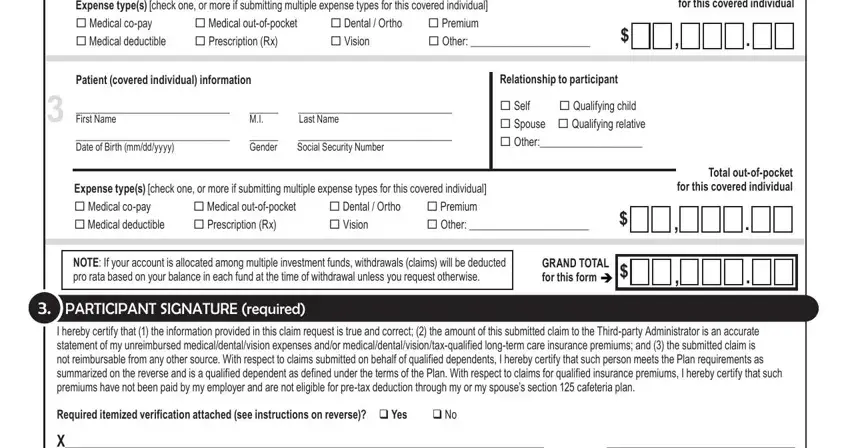 Relationship to participant, Medical outofpocket, and Premium of veba reimbursement