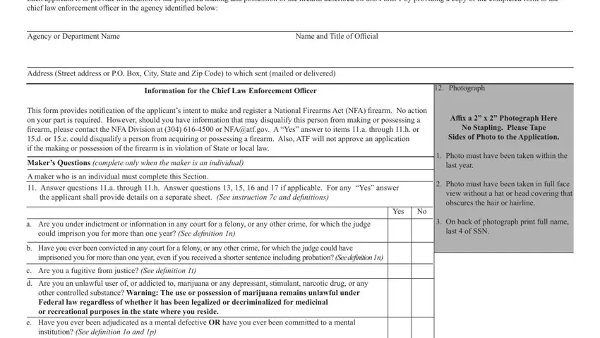 Firearm Application Form writing process described (portion 3)