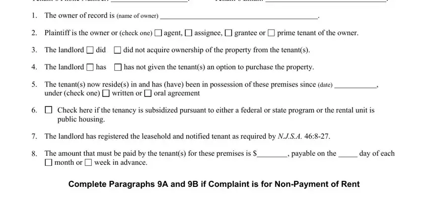agent, did, and has not given the tenants an in appendix xi x verified complaint