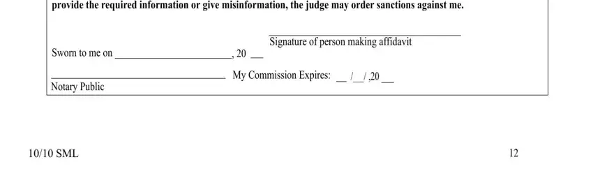 Notary Public, Signature of person making, and SML of vermont form 813