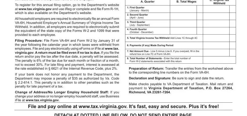 Virginia Form Va 6H conclusion process detailed (step 1)