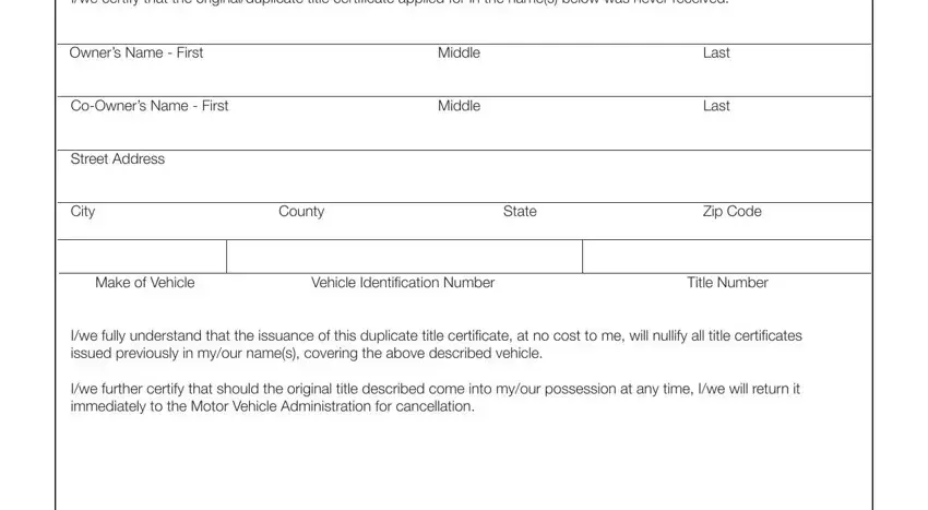 The way to fill in mva form vr 461 part 1