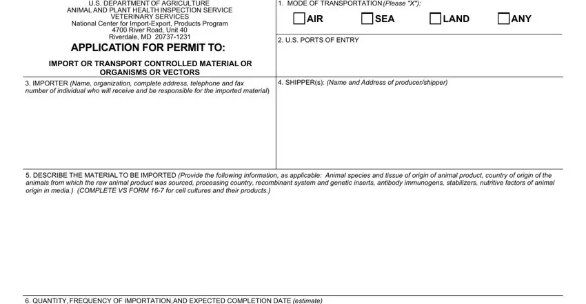 Step no. 1 for filling out vs form 16 6a