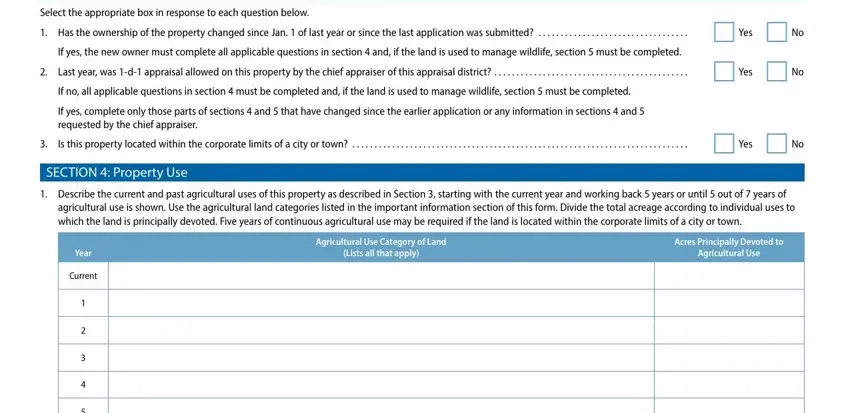 texas property tax agricultural exemption form completion process clarified (portion 4)