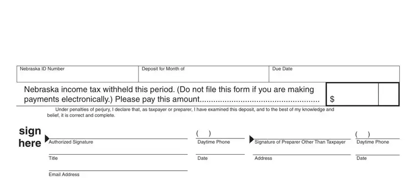 Filling out section 1 in nebraska form 501n