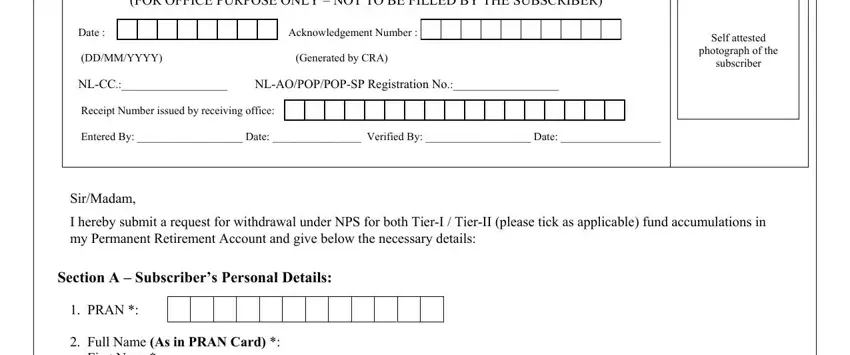 How to prepare nps withdrawal form 501 pdf portion 1