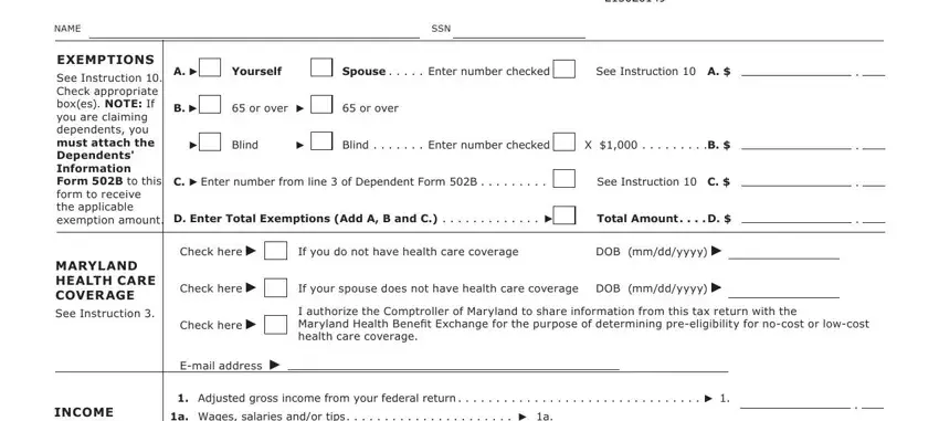 The right way to fill in maryland state tax form form part 4