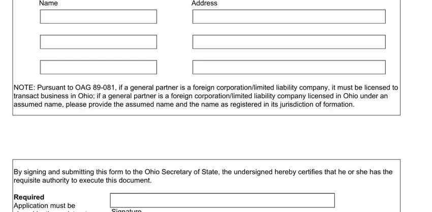 Filling in section 5 in form registrant ohio pdf