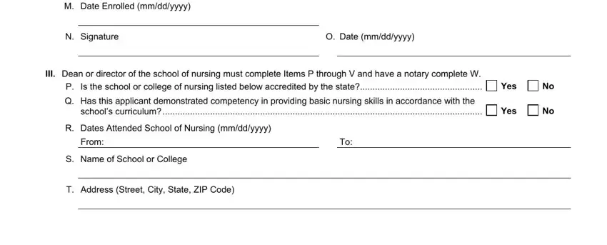 Step # 2 for filling out LVN