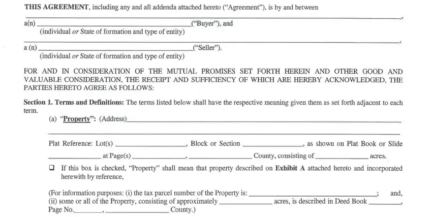 Part number 1 in filling in nc real estate form 580t