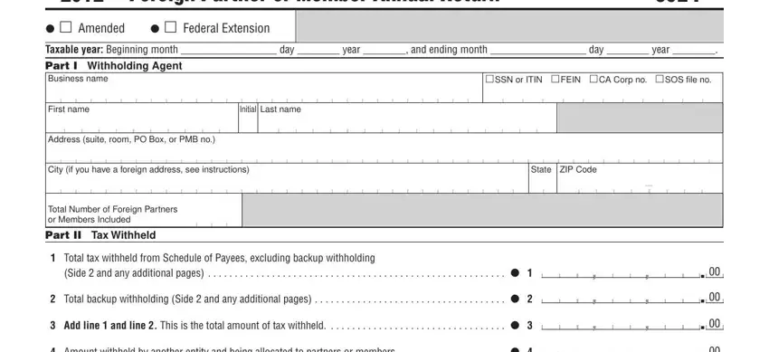 Learn how to complete Form 592 F portion 1