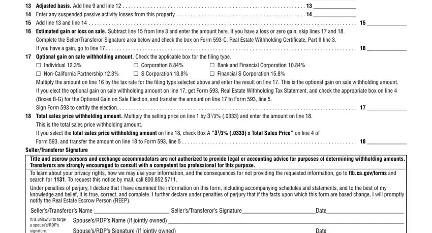 Filling in section 2 in form 593 california