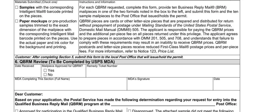 Filling in segment 3 in form6805